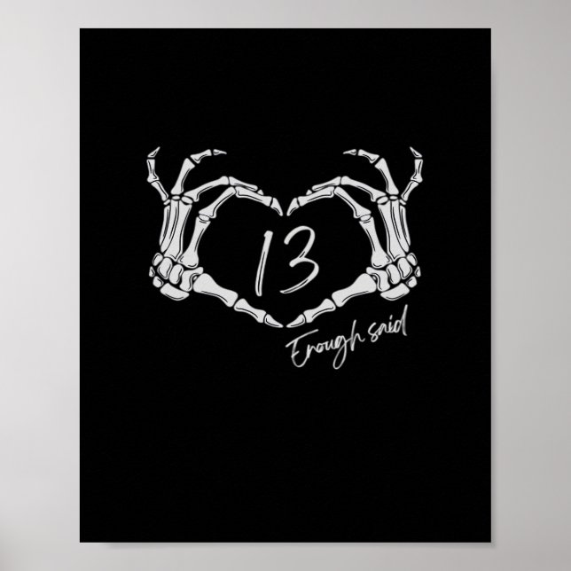 Heart Skeleton Hand Classic Poster (Front)