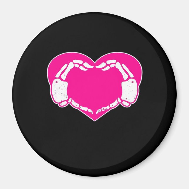 Heart Skeleton Hands Gothic Valentine  Classic Magnet (Front)