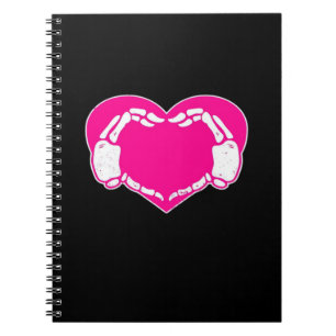 Heart Skeleton Hands Gothic Valentine  Classic Notebook