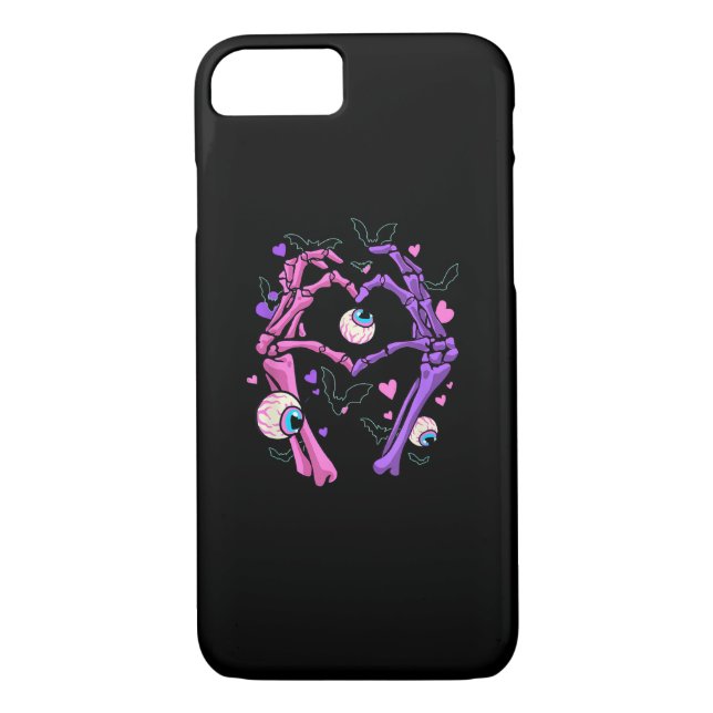 Heart Skeleton Hands - Halloween Pastel Goth Eyeba Case-Mate iPhone Case (Back)