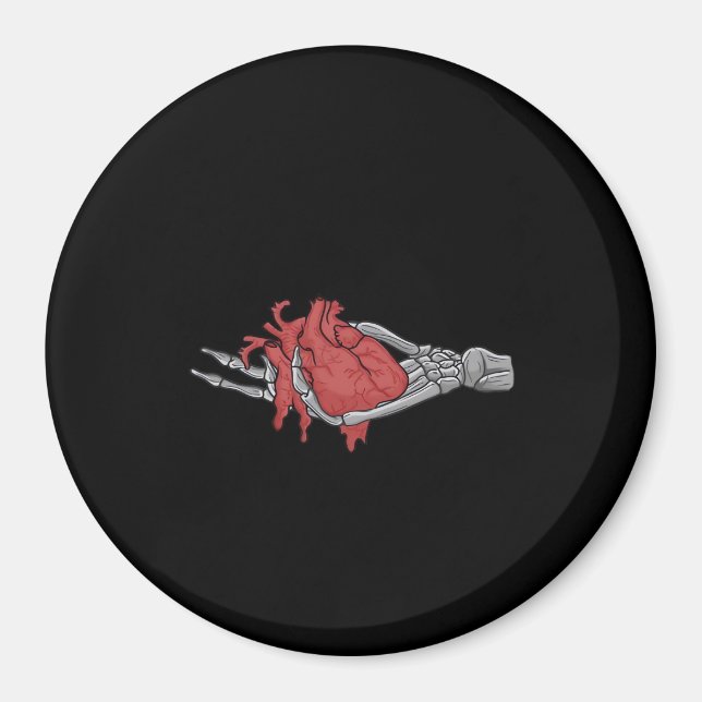 Heart Skeleton Hands  Magnet (Front)