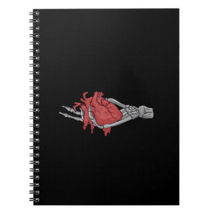 Heart Skeleton Hands  Notebook