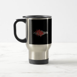 Heart Skeleton Hands Travel Mug