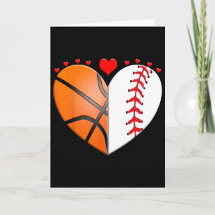 Heart Sketll Sell Valentines Day Sports Lover  Card