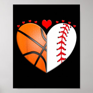 Heart Sketll Sell Valentines Day Sports Lover  Poster