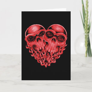 Heart Skulls Holiday Card