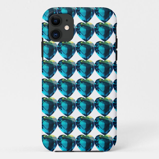 Heart Sky-blue Case-Mate iPhone Case (Back)
