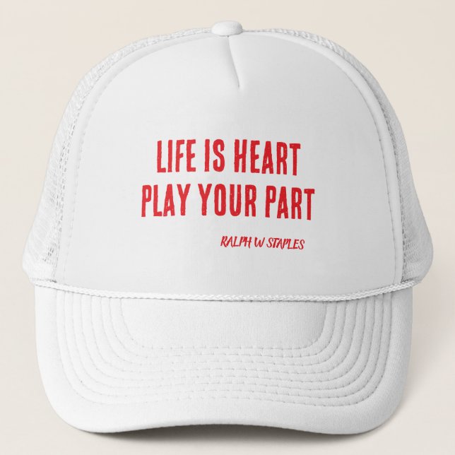 HEART SLOGAN  TRUCKER HAT (Front)