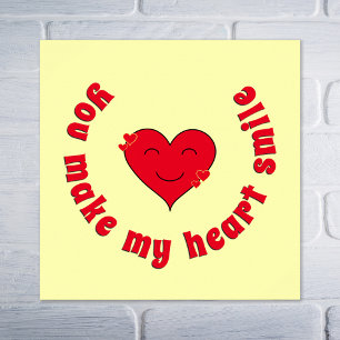 Heart smile romantic quote poster