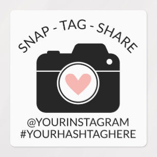 Heart Snap Tag Share Your Hashtag & Social Media