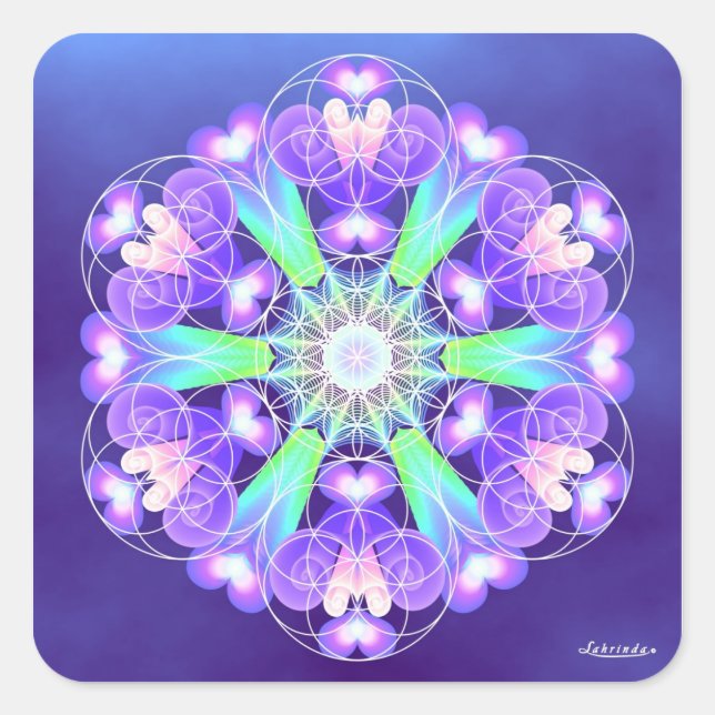 Heart Song Square Sticker (Front)