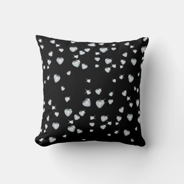 Heart Sparkle Diamonds Cushion (Front)