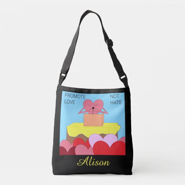 Heart Speaks About Love: Crossbody Bag (Back)