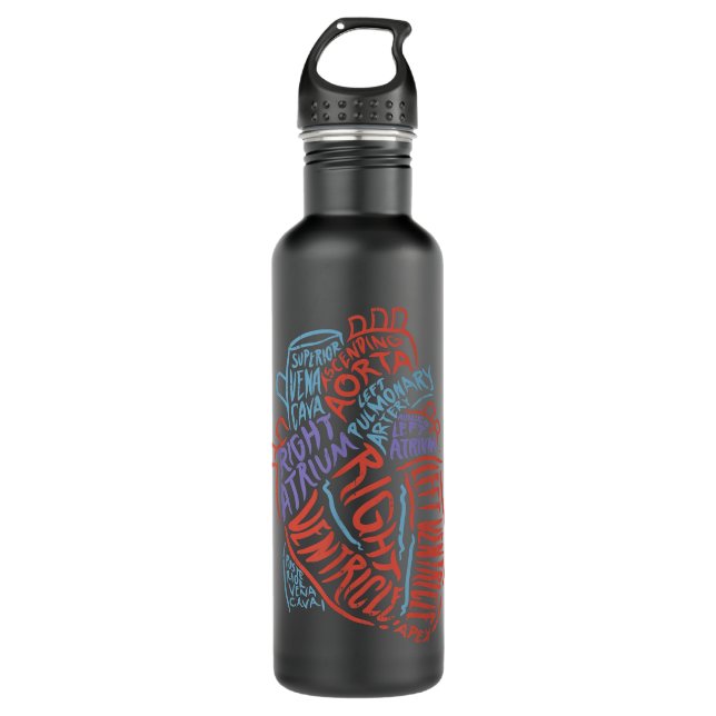 Heart Specialist Anatomy Doctor Medical Biology  710 Ml Water Bottle (Front)