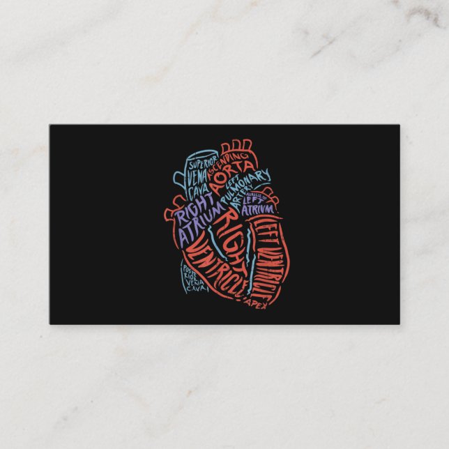 Heart Specialist Anatomy Doctor Medical Biology Business Card (Front)
