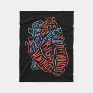 Heart Specialist Anatomy Doctor Medical Biology Fleece Blanket