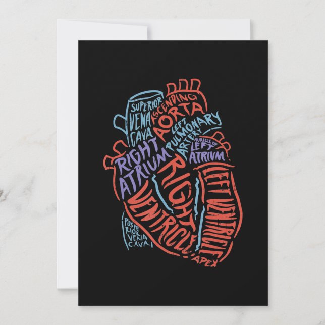 Heart Specialist Anatomy Doctor Medical Biology Holiday Card (Front)