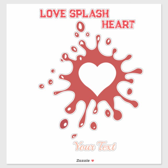 Heart Splash Art – Creative Love Expression Design (Sheet)