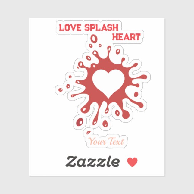 Heart Splash Art – Creative Love Expression Design (Sheet)