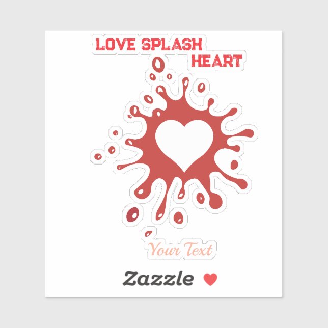 Heart Splash Art – Creative Love Expression Design (Sheet)