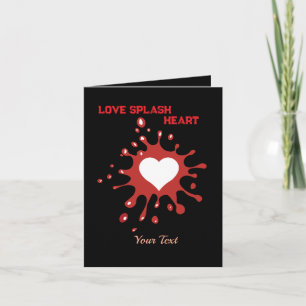 Heart Splash Art – Creative Love Expression Design Card