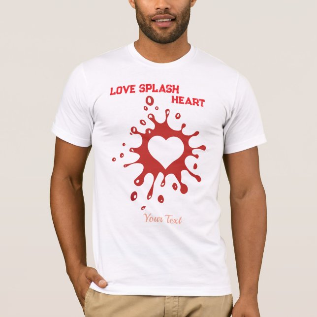 Heart Splash Art – Creative Love Expression Design T-Shirt (Front)