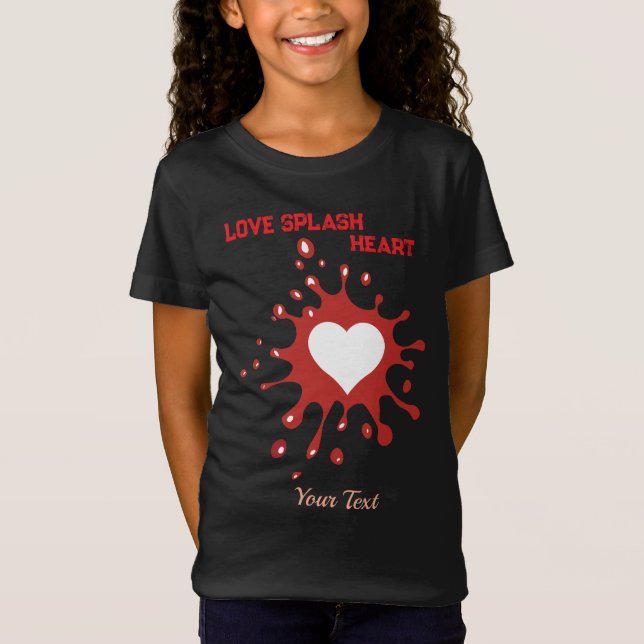 Heart Splash Art – Creative Love Expression Design T-Shirt (Front)
