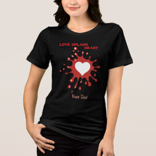 Heart Splash Art – Creative Love Expression Design Tri-Blend Shirt