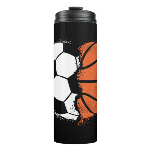 Heart Sports Soccer Basketball Ball Lover Valentin Thermal Tumbler