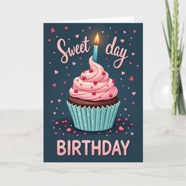 Heart Sprinkles Birthday Card (Front)