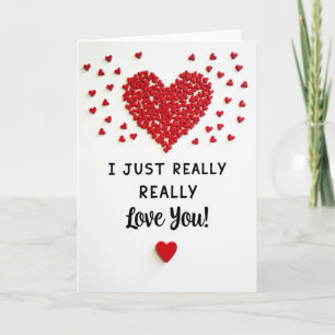 Heart Sprinkles Really Love You Card