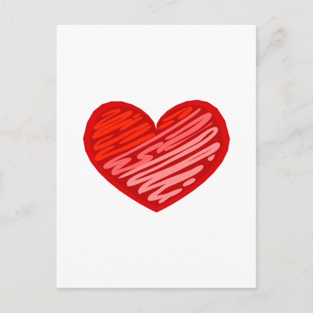 Heart (Squiggly) Postcard (Front)
