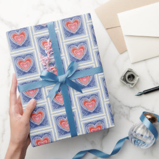 Heart Stamp Wrapping Paper