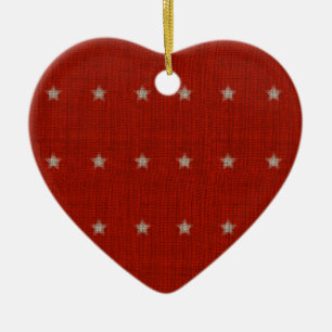 Heart & Stars Christmas Ornament