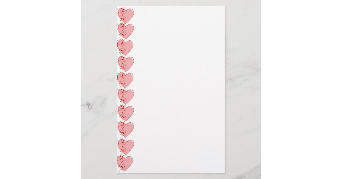 Heart Stationary Stationery Zazzle