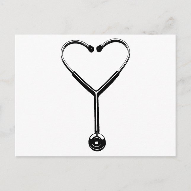 Heart Stethescope Postcard (Front)