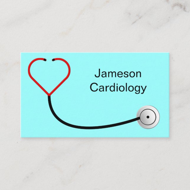 Heart Stethoscope Business Card (Front)