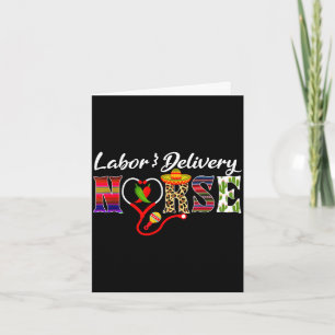Heart stethoscope labour and delivery nurse cinco card