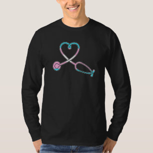 Heart Stethoscope Lgbt Q Transgender Pride Nurse R T-Shirt