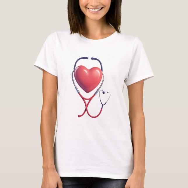 Heart Stethoscope Love Tee (Front)