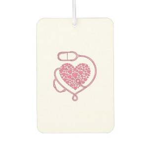 Heart Stethoscope Medical Love Vector Shirt Design Car Air Freshener