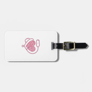 Heart Stethoscope Medical Love Vector Shirt Design Luggage Tag