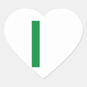 Heart Stickers Flag of Italy Italian il Tricolore