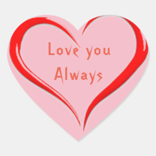 Heart Stickers, Glossy Heart Sticker