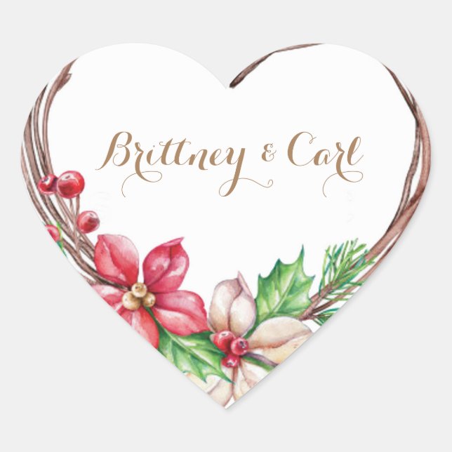 Heart Stickers, Glossy, Small, 1½ inch (sheet of 2 Heart Sticker (Front)