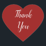 Heart Stickers, Glossy, Small, 1½ inch (sheet of 2 Sticker<br><div class="desc">Heart Stickers,  Glossy,  Small,  1½ inch (sheet of 20)
Thank You Design
Personalise if you wish with your own text.</div>