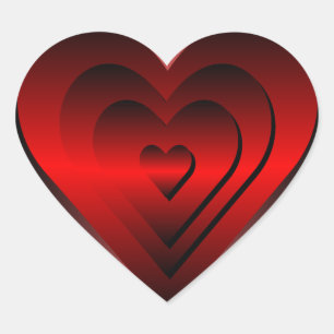 Heart Stickers - Red