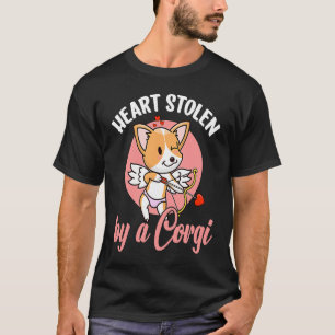 Heart Stolen By A Corgi Tradition Valentines T-Shirt
