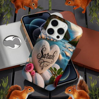 Heart stone by the River iPhone 15 Pro Case