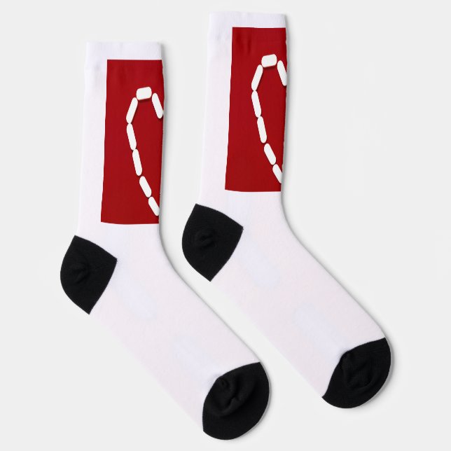 Heart. Stop depression. Crew Socks (Right)